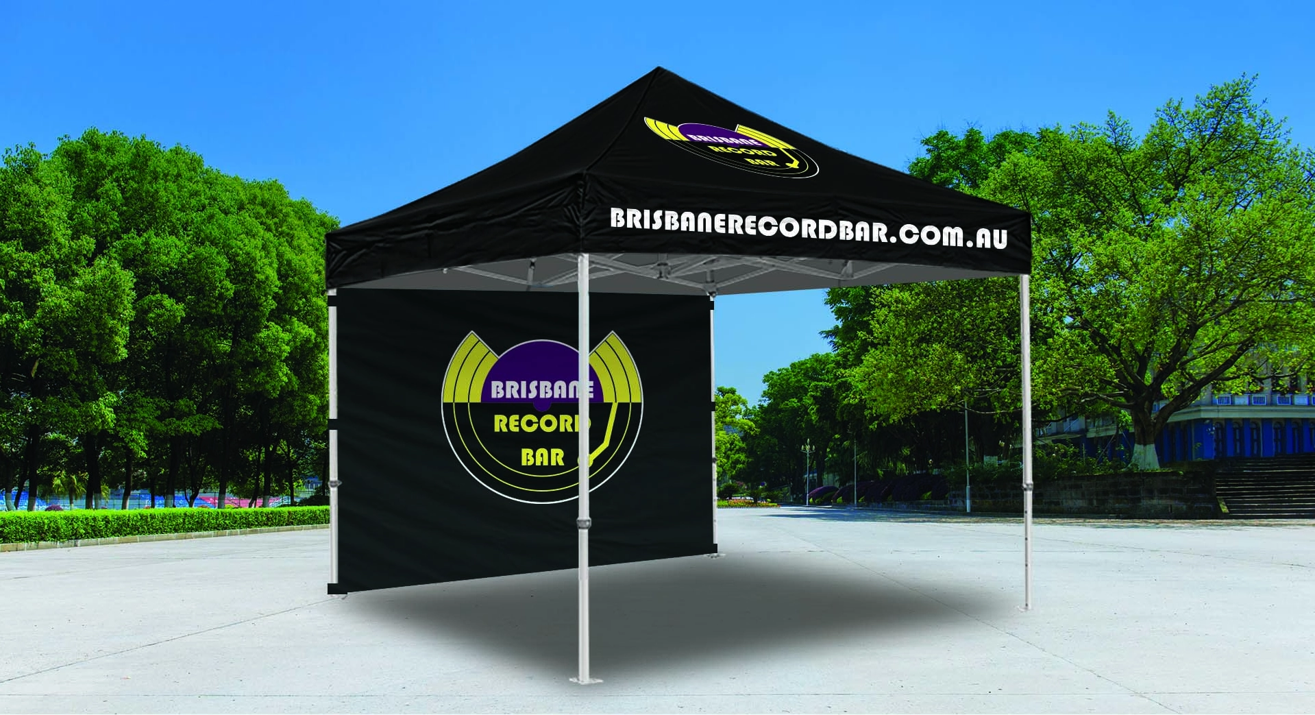 3d Mockup Wide An artist impression of what the Brisbane Record Bar market stall will look like